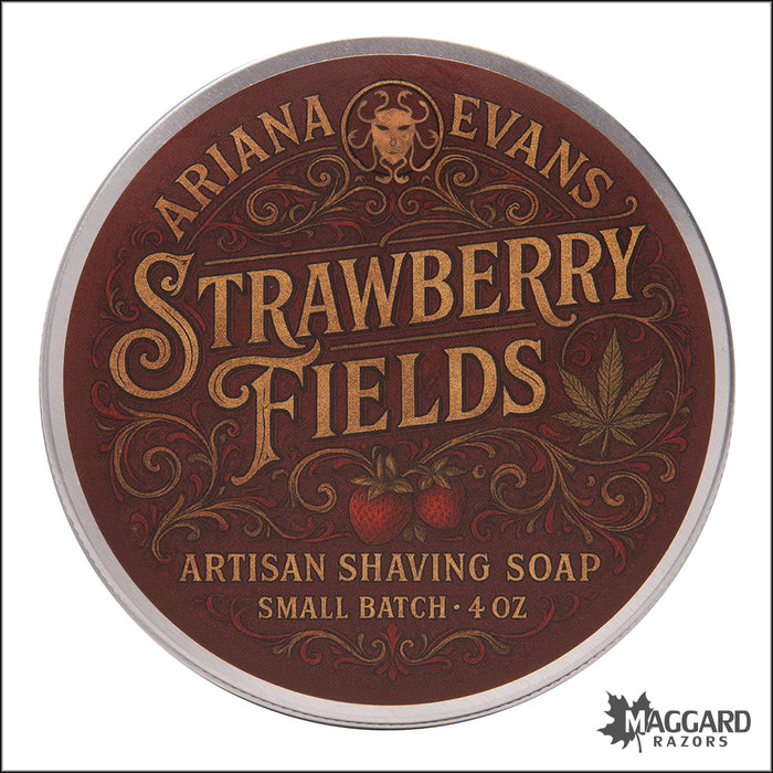 Ariana and Evans Strawberry Fields Artisan Shaving Soap, 4oz - Ultima 2 Base