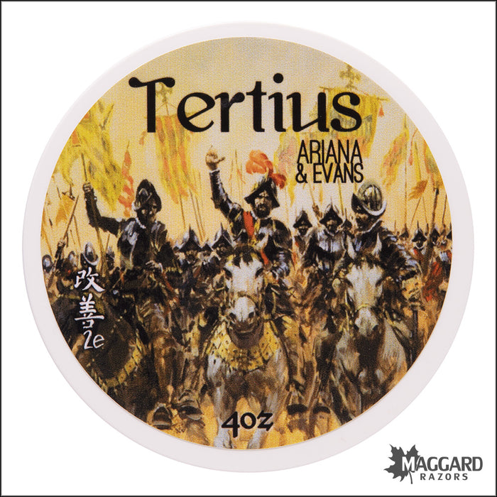 Ariana and Evans Tertius Artisan Shaving Soap, 4oz - Kaizen 2e Base