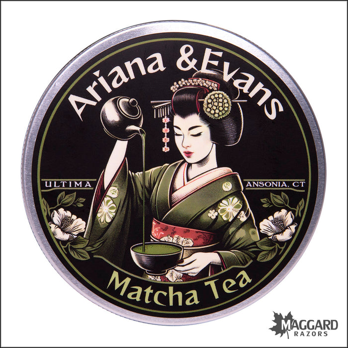 Ariana and Evans Ultima Matcha Tea Artisan Shaving Soap, 4oz