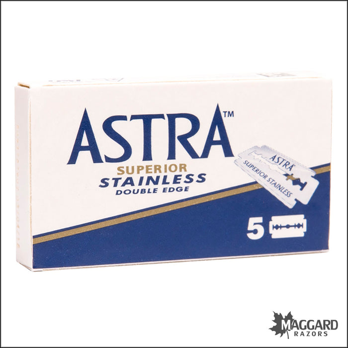 Astra Stainless Double Edge Razor Blades, 5 blades
