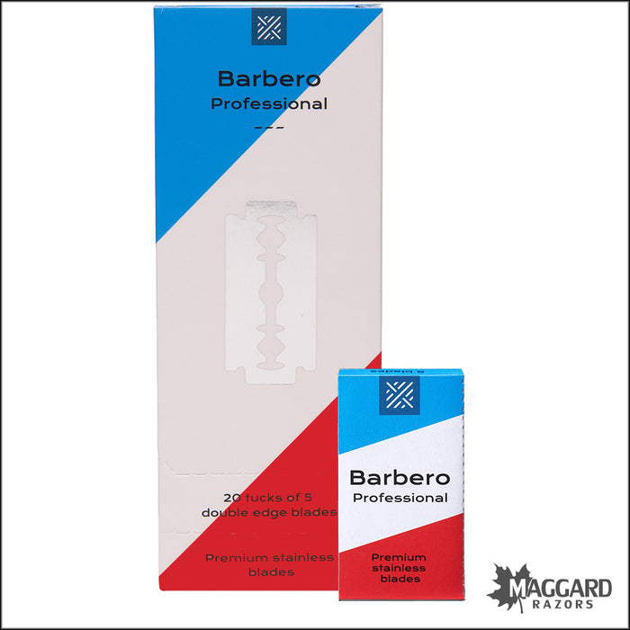Barbero Professional Platinum Coated Stainless Steel Double Edge Razor Blades