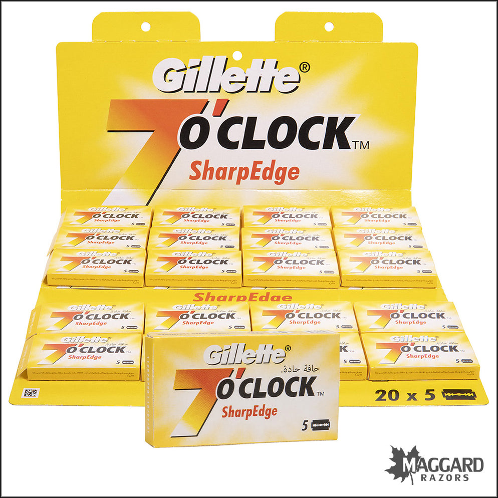 Gillette 7 O'Clock SharpEdge Double Edge Safety Razor Blades — Maggard ...