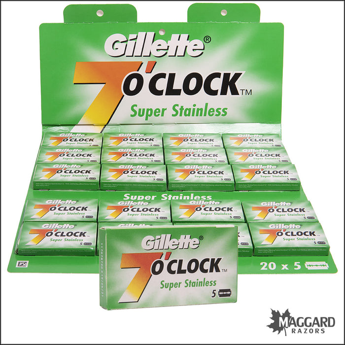 Gillette 7 O’Clock Super Stainless DE Safety Razor Blades