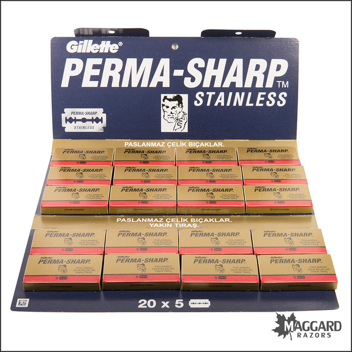 Gillette Perma-Sharp Double Edge Razor Blades