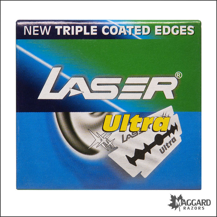 Laser Ultra Triple Coated Stainless Steel DE Safety Razor Blades