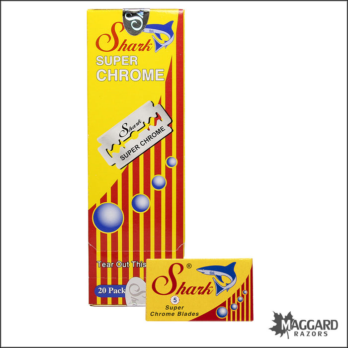 Shark Super Chrome Stainless DE Safety Razor Blades