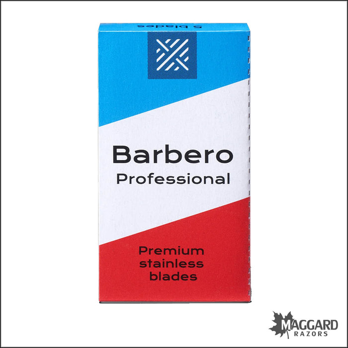 Barbero Professional Platinum Coated Stainless Steel Double Edge Razor Blades, 100 Blades