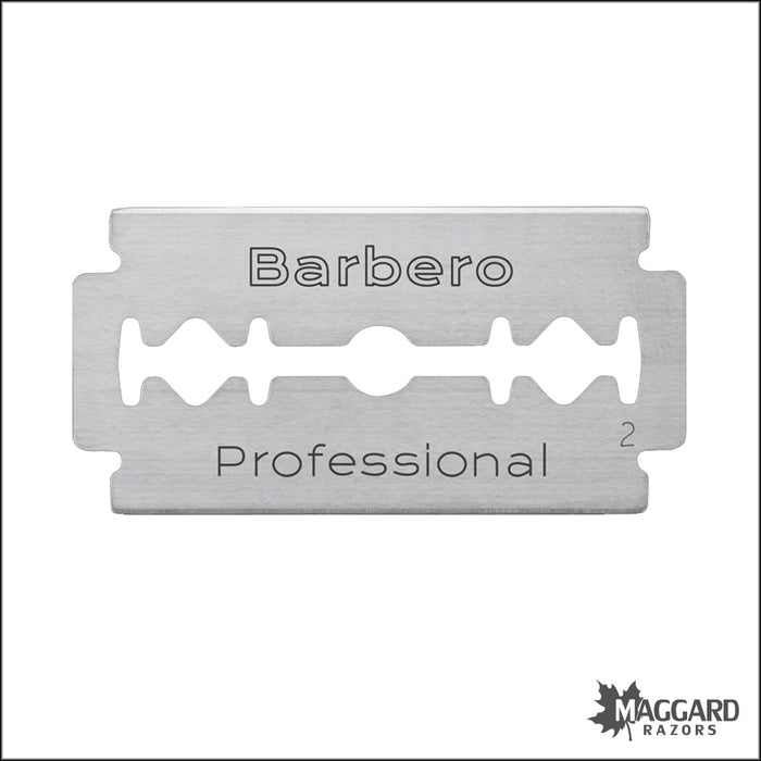 Barbero Professional Platinum Coated Stainless Steel Double Edge Razor Blades, 100 Blades