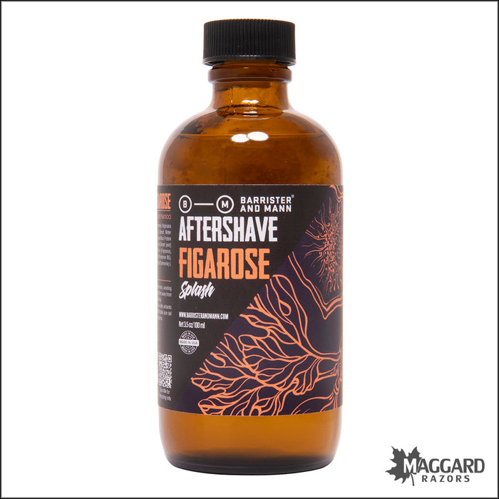 Barrister and Mann Figarose Aftershave Splash, 3.5oz- Seasonal Release