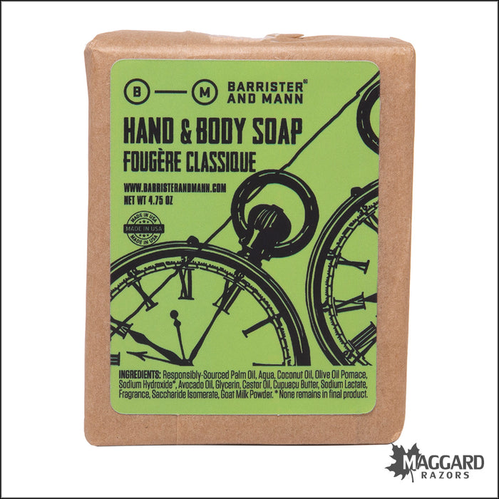 Barrister and Mann Fougère Classique Hand and Body Soap, 4.75oz