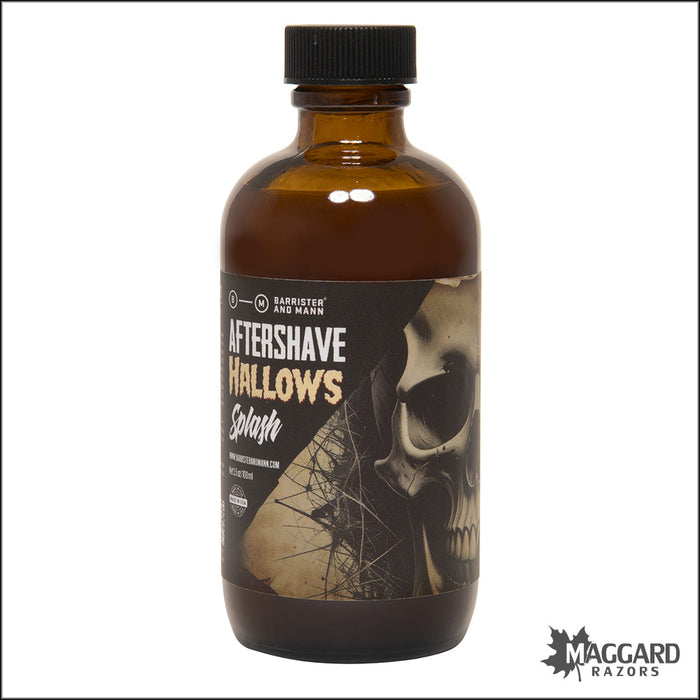 Barrister and Mann Hallows Aftershave Splash, 3.5oz - Seasonal Release