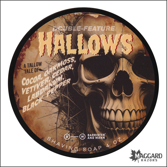 Barrister and Mann Hallows Shaving Soap, 4oz - Seasonal Release