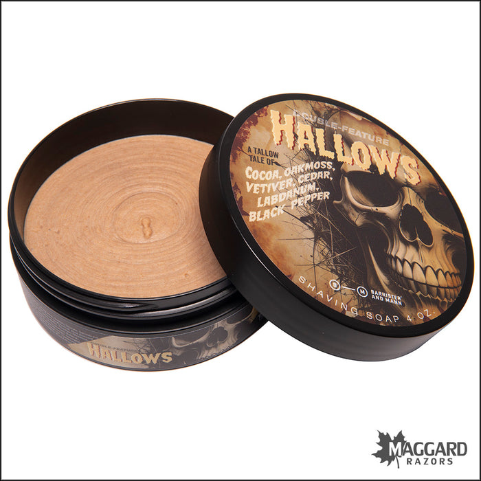 Barrister and Mann Hallows Shaving Soap, 4oz - Seasonal Release