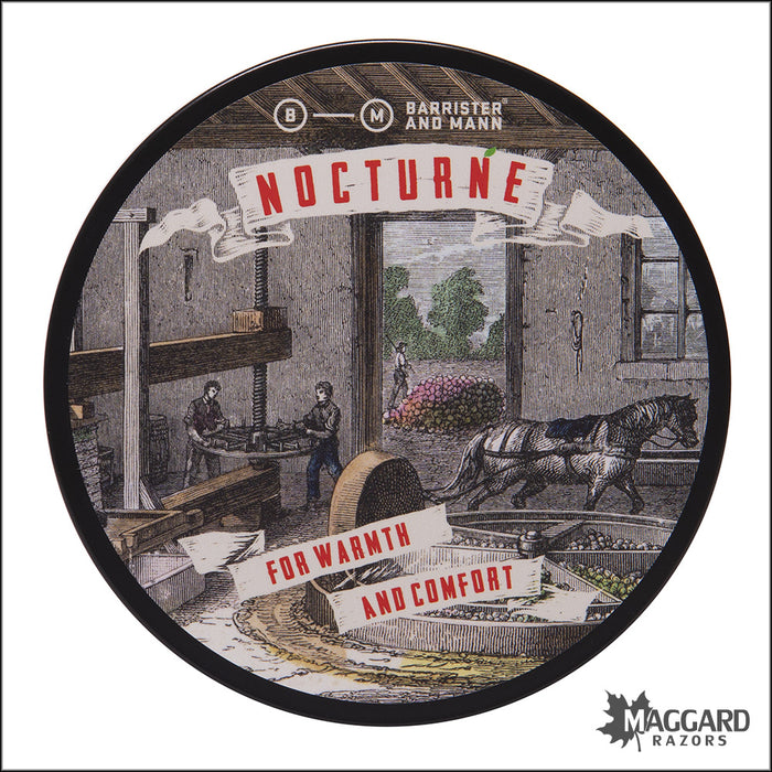 Barrister and Mann Nocturne Artisan Shaving Soap, 4oz - Seasonal Release