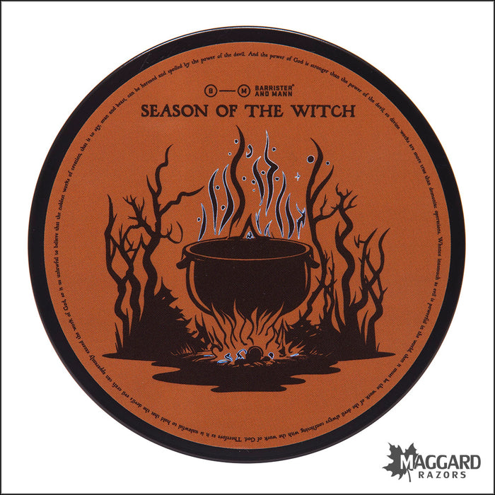 Barrister and Mann Season of the Witch Artisan Shaving Soap, 4oz - Seasonal Release