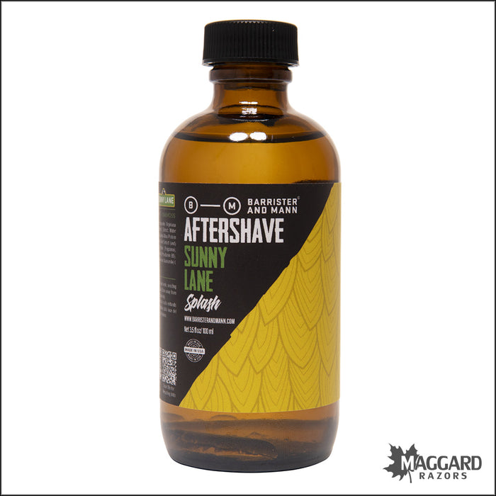 Barrister and Mann Sunny Lane Aftershave Splash, 3.5oz - Seasonal Release