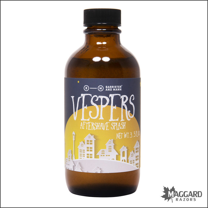 Barrister and Mann Vespers Artisan Aftershave Splash, 3.5oz - Seasonal Release