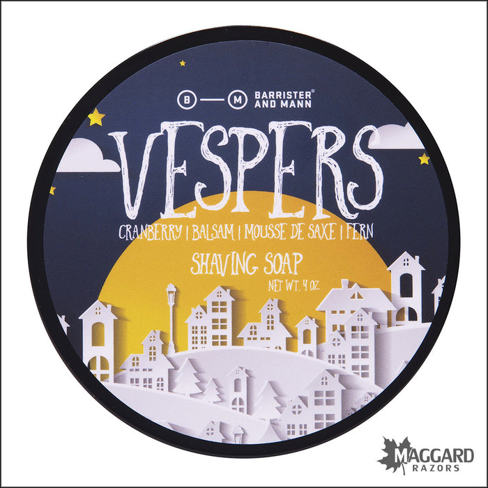 Barrister and Mann Vespers Artisan Shaving Soap, 4oz - Seasonal Release