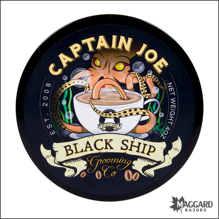 Black Ship Grooming Co. Captain Joe Artisan Tallow Shaving Soap, 4oz