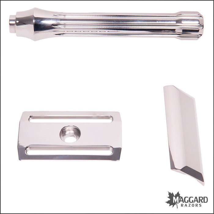 Polished Razorblade Blackland Razors Blackbird Stainless Steel Closed Comb DE Safety Razor ...