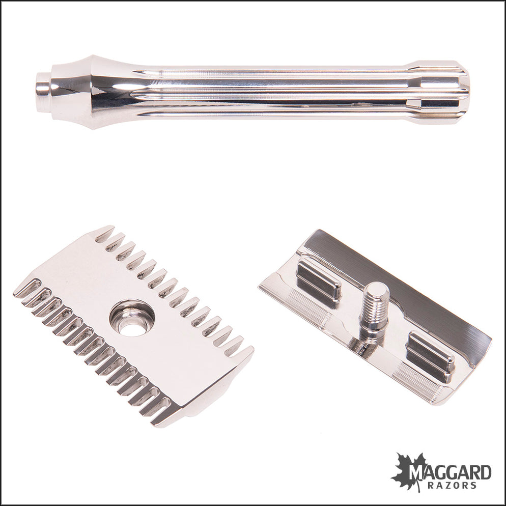 Black Powder Razor Blackland Razors Blackbird Stainless Steel Open Comb DE Safety Razor w ...