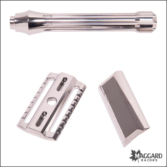 Titanium Handle Razor Blackland Razors Blackbird Titanium Closed Comb DE Safety Razor with 8 ...