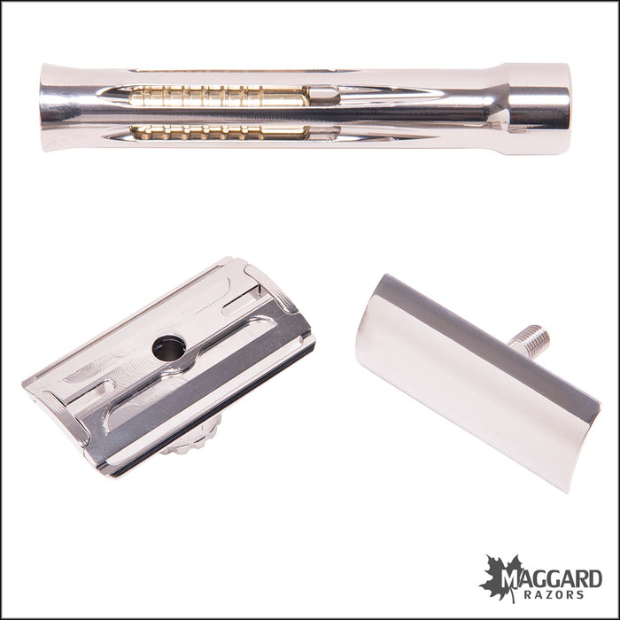 Titanium Handle Razor Blackland Razors Osprey Titanium Closed Comb DE Safety Razor with 85mm ...
