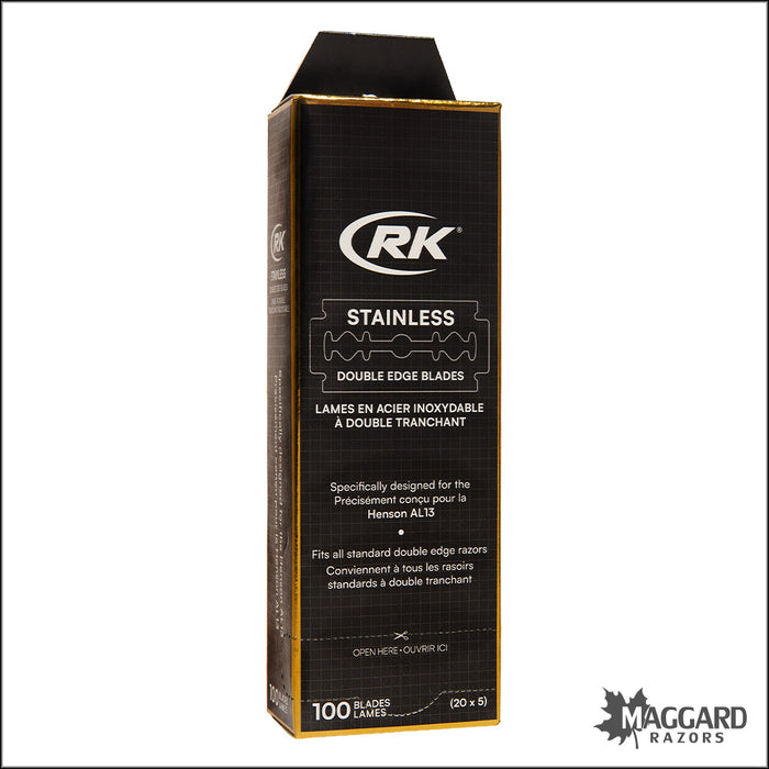 RK Shaving Stainless DE Safety Razor Blades
