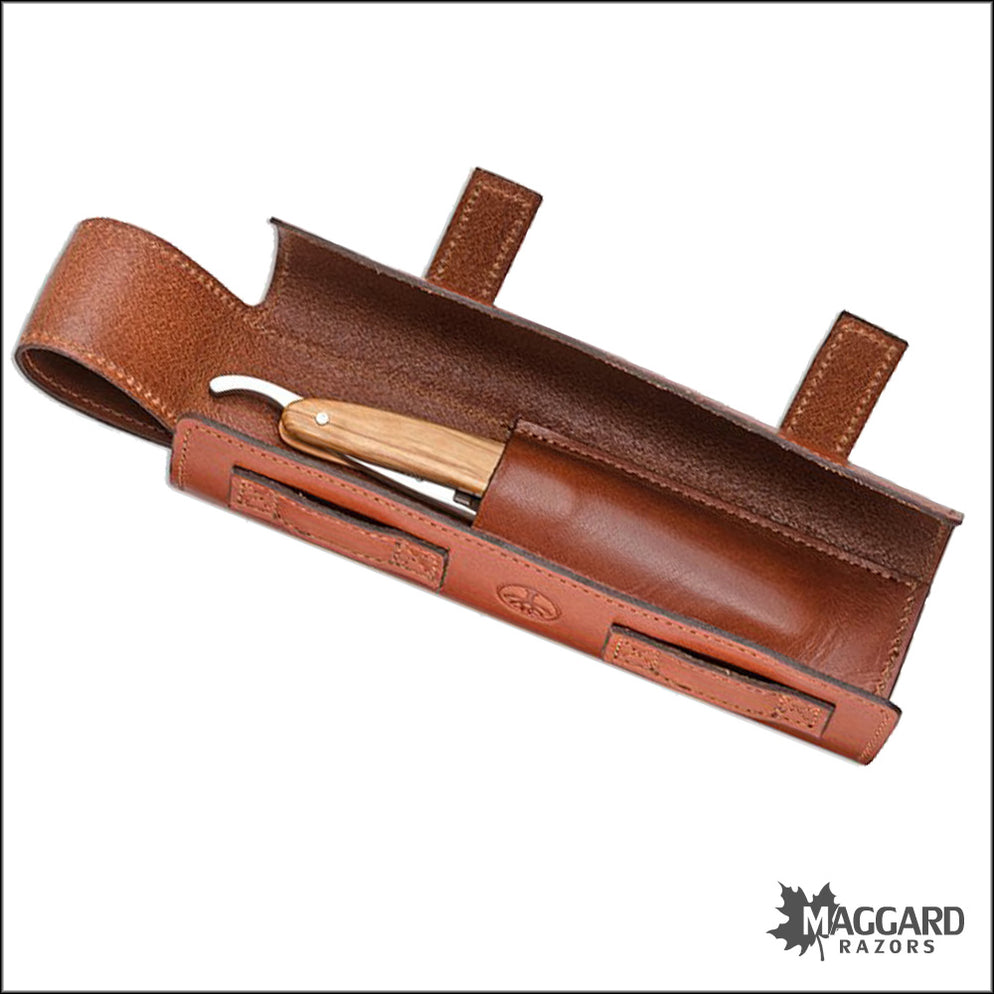 Boker Roll Up Leather Case for Straight Razors — Maggard Razors