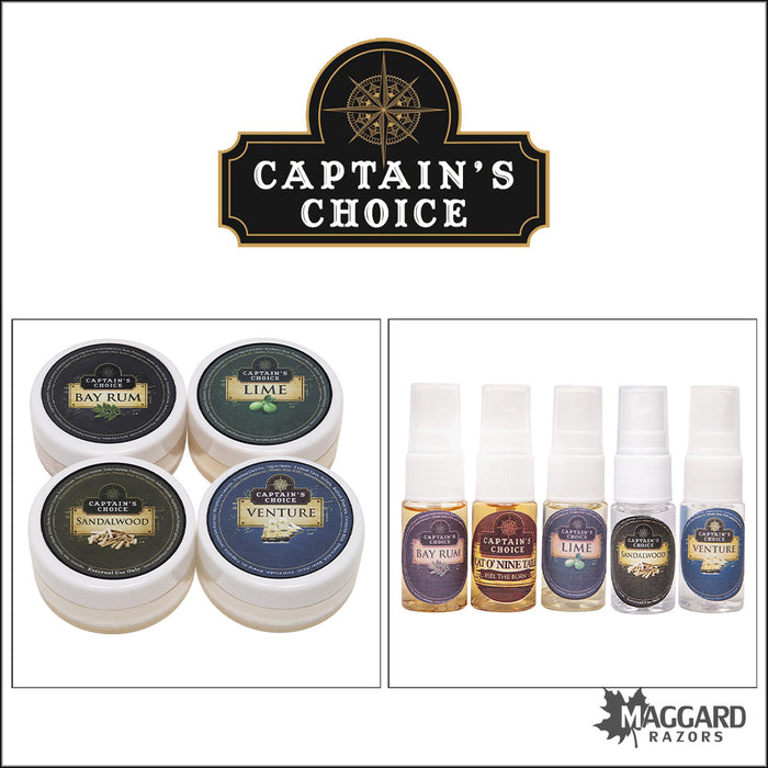 Captain's Choice Shaving Soap and Aftershave Samples
