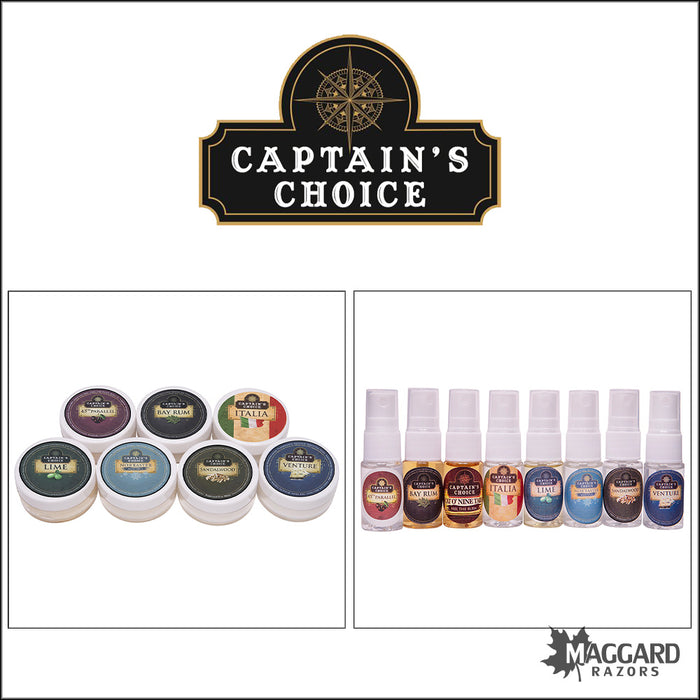 Captain's Choice Shaving Soap and Aftershave Samples