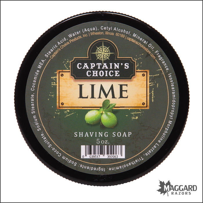 Captain's Choice Lime Artisan Shaving Soap, 5oz