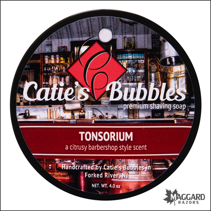 Catie's Bubbles Tonsorium Premium Shaving Soap, 4oz