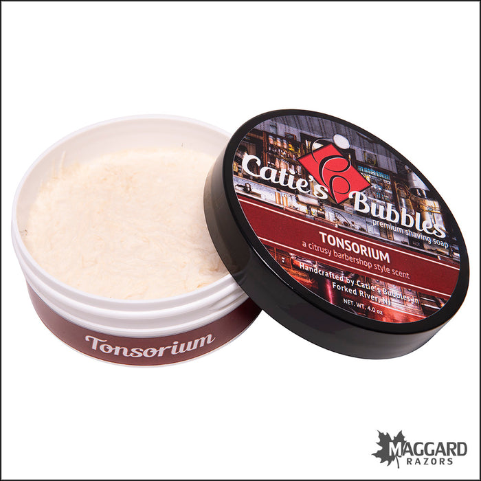 Catie's Bubbles Tonsorium Premium Shaving Soap, 4oz