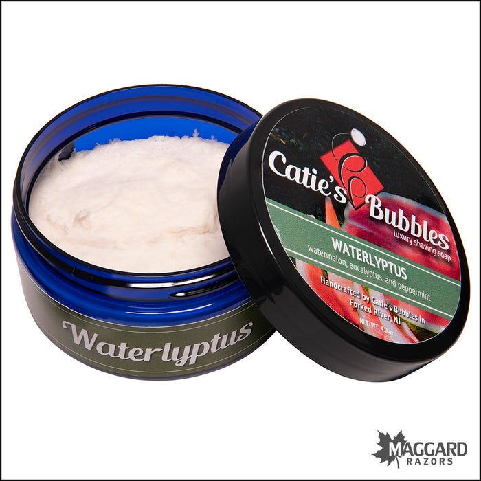 Catie's Bubbles Waterlyptus Luxury Shaving Soap, 4oz
