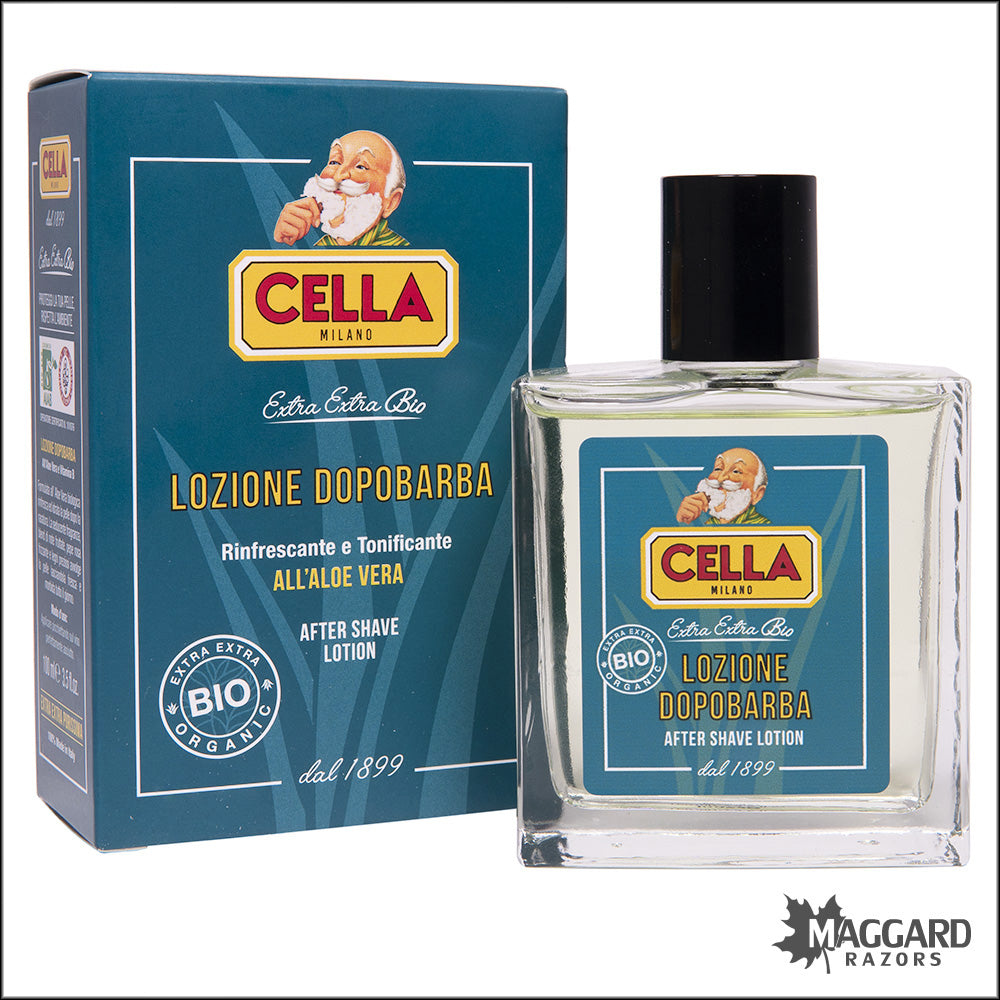 Cella Milano Bio Organic Aftershave Lotion Splash with Aloe Vera