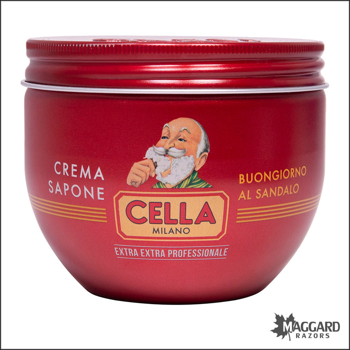 Cella Milano Crema Sapone Buongiorno al Sandalo Shave Soap, 10oz