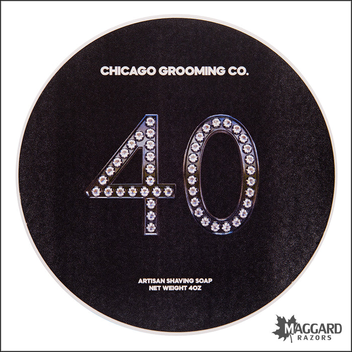 Chicago Grooming Co. 40 Artisan Shaving Soap, 4oz