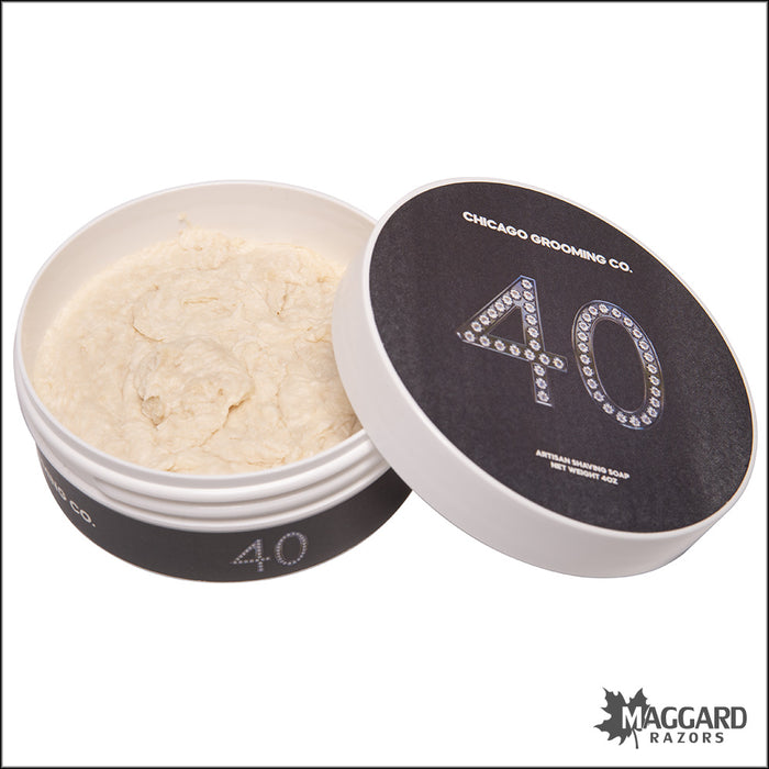 Chicago Grooming Co. 40 Artisan Shaving Soap, 4oz