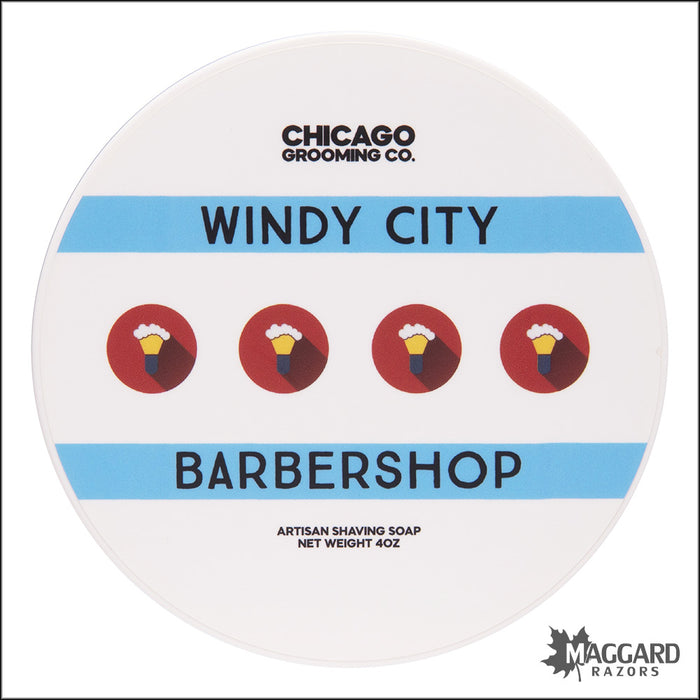 Chicago Grooming Co. Windy City Barbershop Artisan Shaving Soap, 4oz