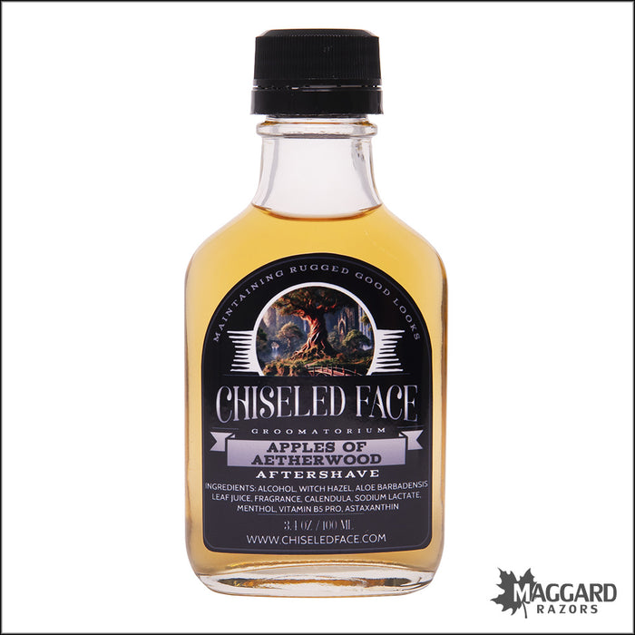 Chiseled Face Apples of Aetherwood Artisan Aftershave Splash, 100ml - with Menthol