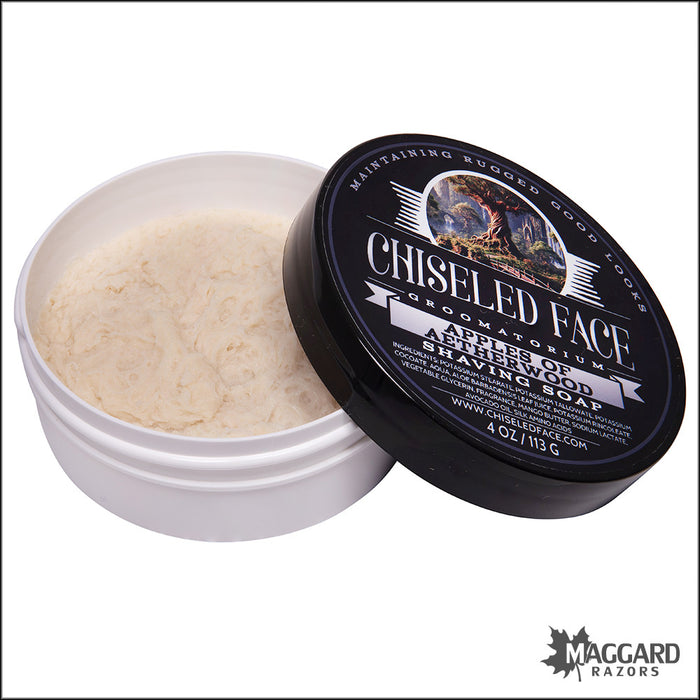 Chiseled Face Apples of Aetherwood Tallow Shaving Soap, 4oz