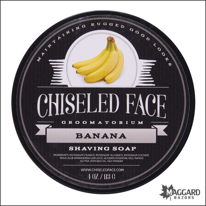 Chiseled Face Banana Tallow Shaving Soap, 4oz - Limited Edition