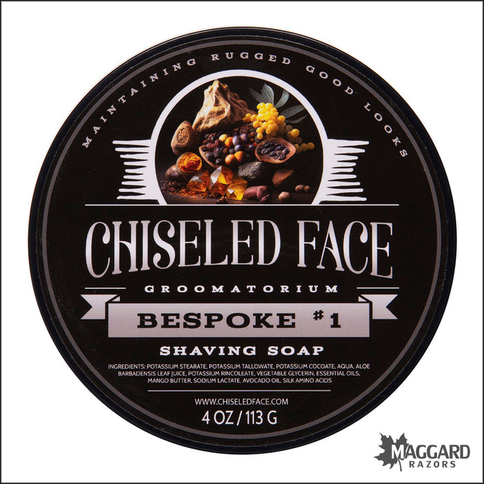 Chiseled Face Bespoke #1 Tallow Shaving Soap, 4oz