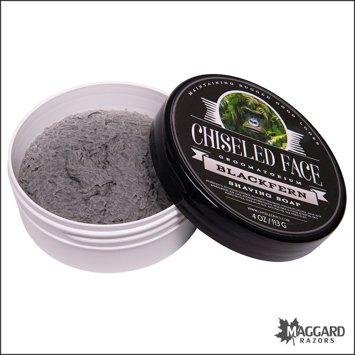 Chiseled Face Blackfern Tallow Shaving Soap, 4oz