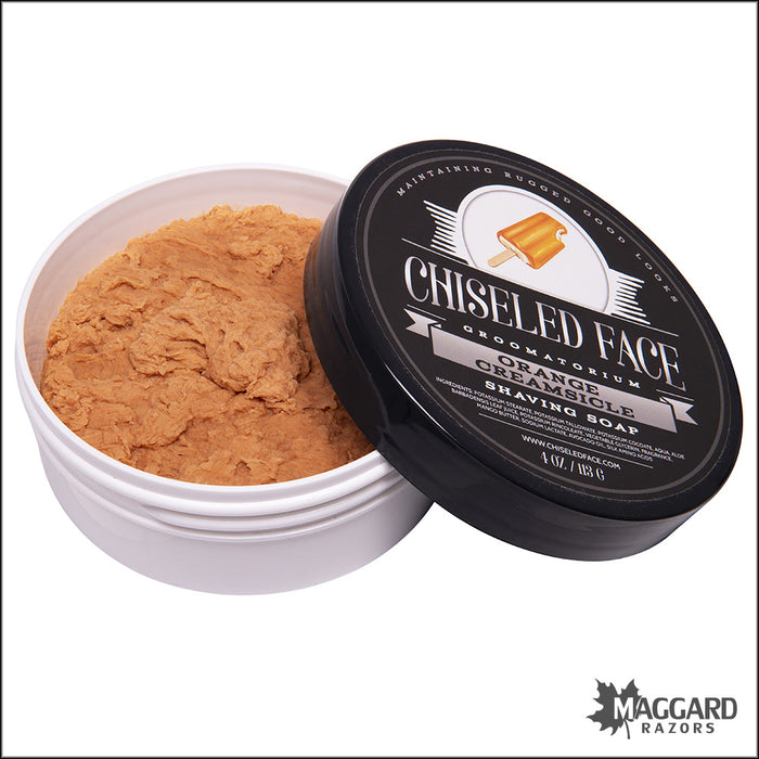 Chiseled Face Orange Creamsicle Shaving Soap, 4oz - with Menthol