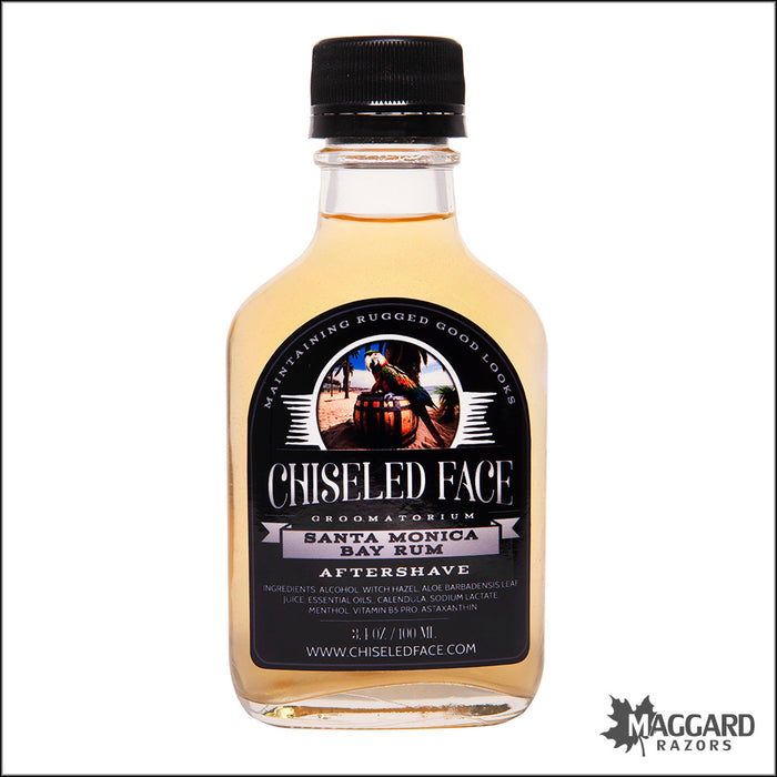 Chiseled Face Santa Monica Bay Rum Aftershave Splash, 100ml