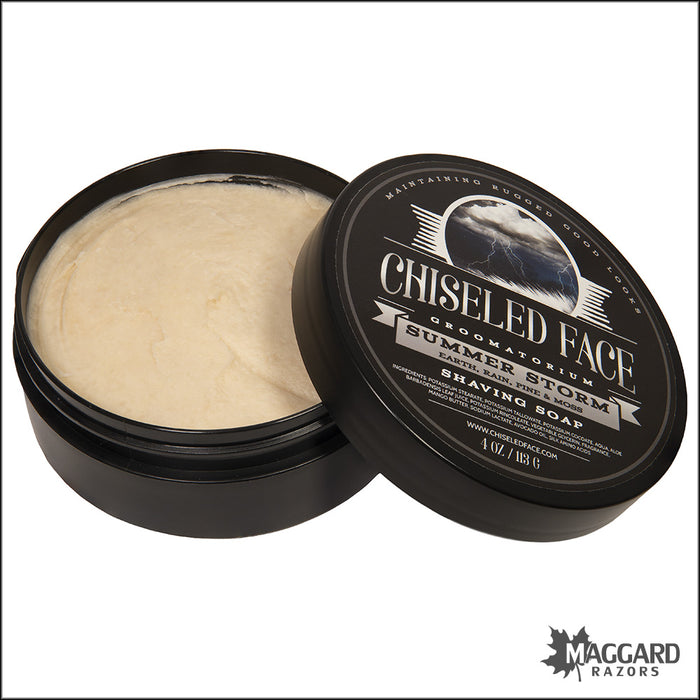 Chiseled Face Summer Storm Tallow Shaving Soap, 4oz