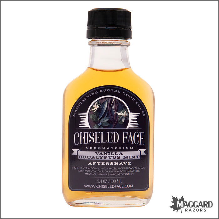 Chiseled Face Vanilla Eucalyptus and Mint Aftershave Splash, 100ml