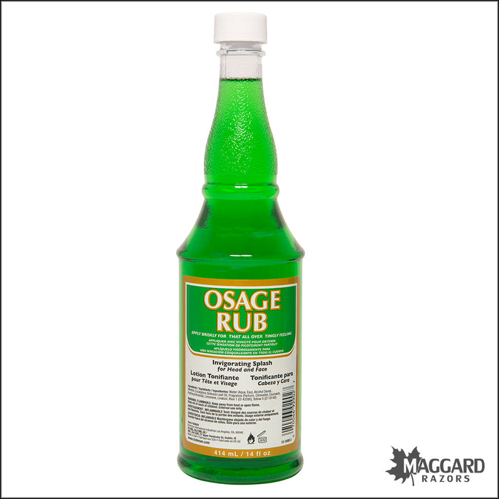 Clubman Pinaud Osage Mentholated Aftershave Splash for Face and Scalp, 14oz